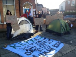 Mike Freer MP front yard occupied come support